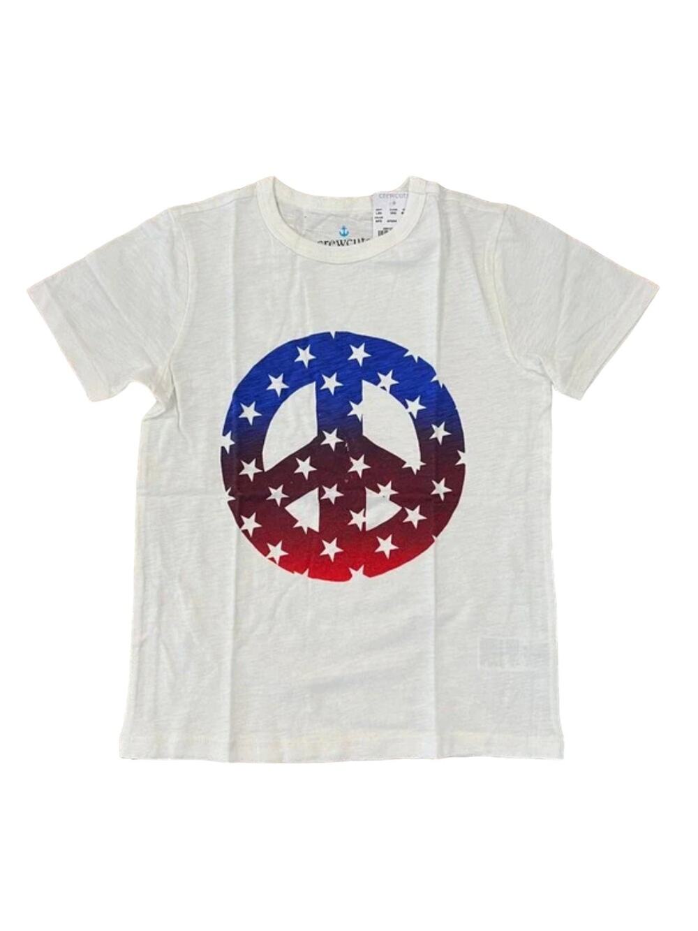 NWT J. Crew Kids' Red/White/Blue America Peace 4th of July T-Shirt